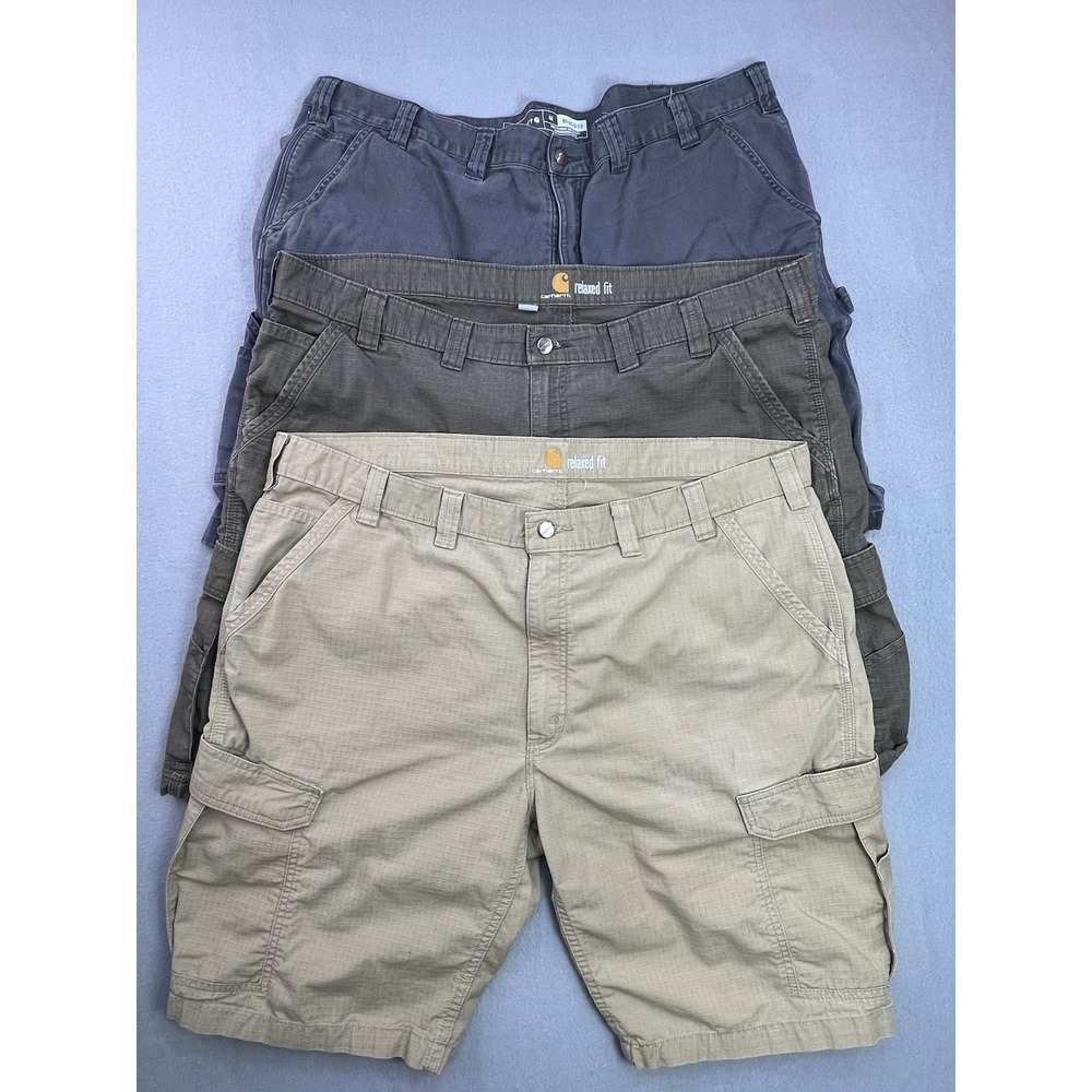 Set of 3 Carhartt Mens Size 44 Shorts Force Ripstop Canvas Workwear Cargo